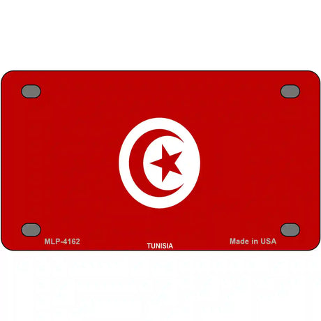 Tunisia Flag Metal Novelty License Plate 4" x 2.2" (MLP)