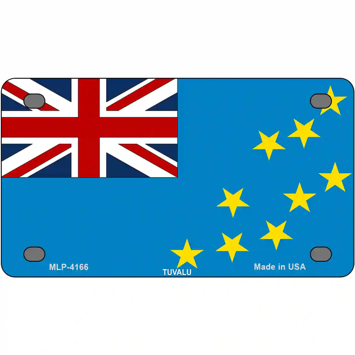 Tuvalu Flag Metal Novelty License Plate 4" x 2.2" (MLP)