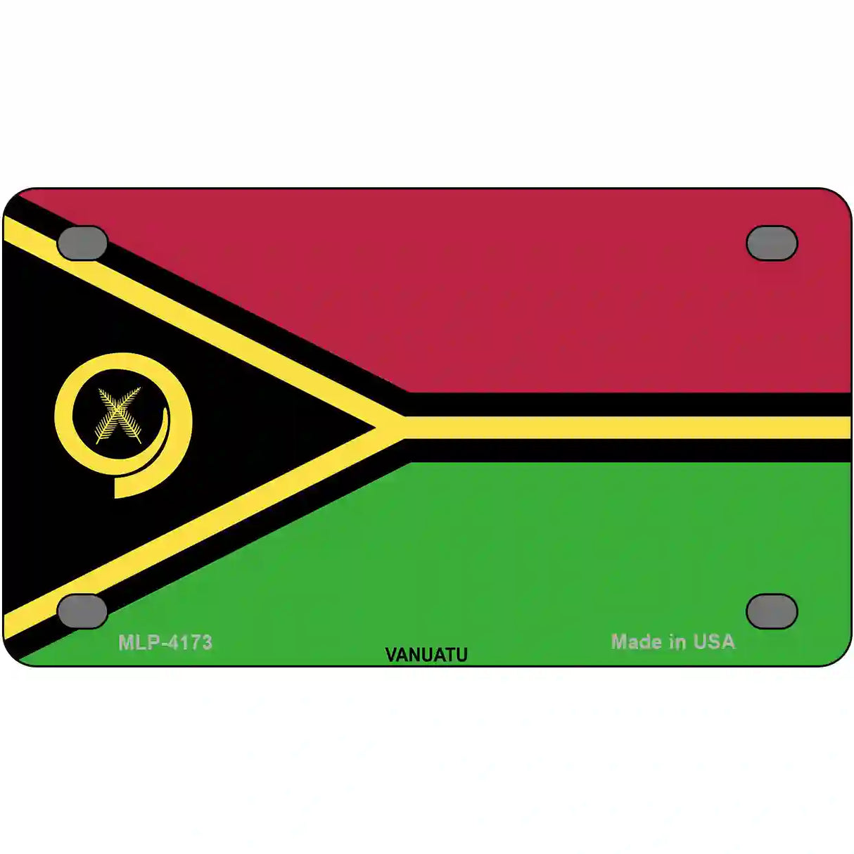 Vanuatu Flag Metal Novelty License Plate 4" x 2.2" (MLP)