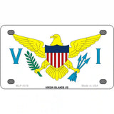 Virgin Islands US Flag Metal Novelty License Plate 4" x 2.2" (MLP)