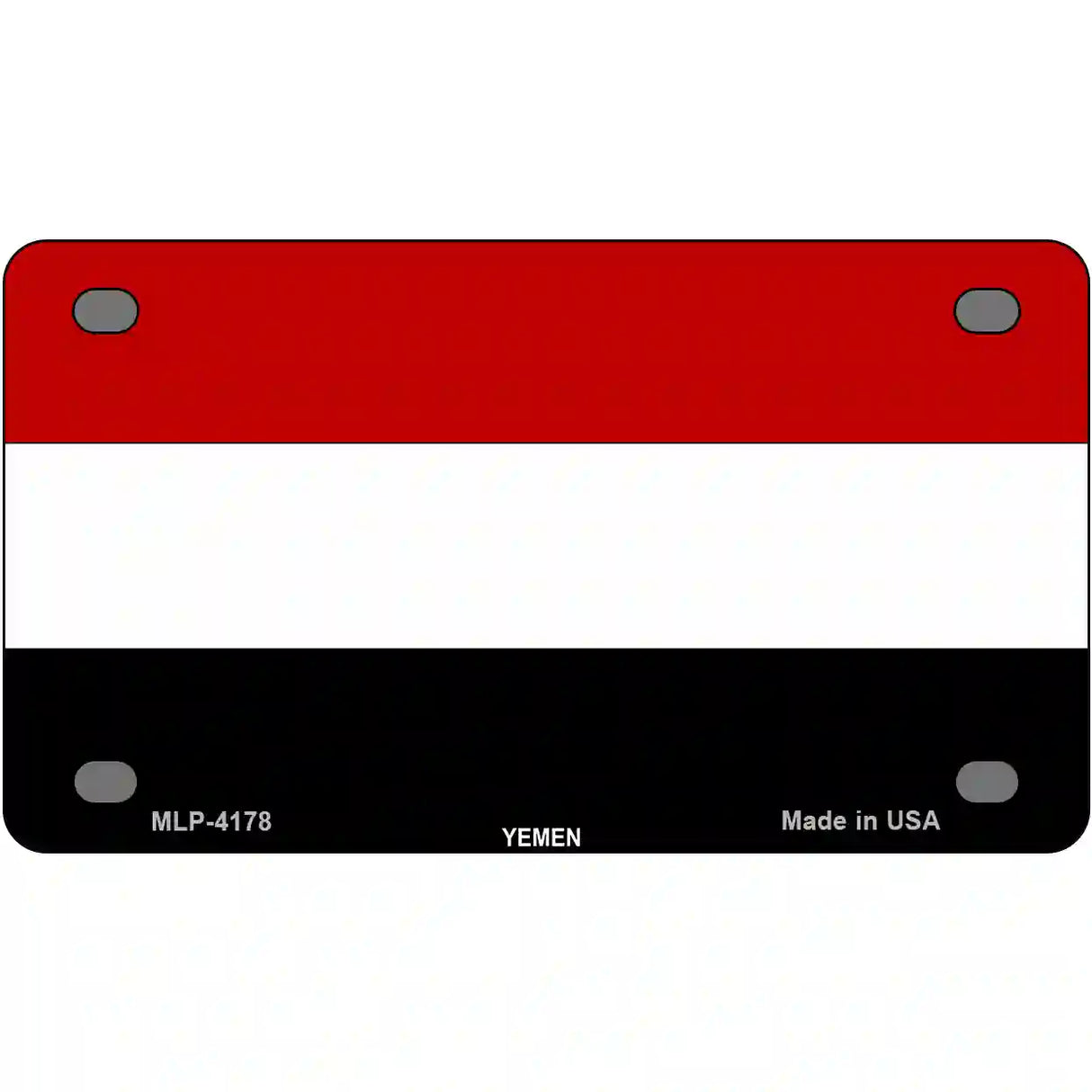 Yemen Flag Metal Novelty License Plate 4" x 2.2" (MLP)