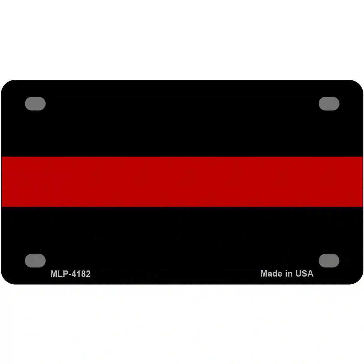 Thin Red Line Fire Metal Novelty License Plate 4" x 2.2" (MLP)