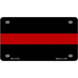 Thin Red Line Fire Metal Novelty License Plate 4" x 2.2" (MLP)