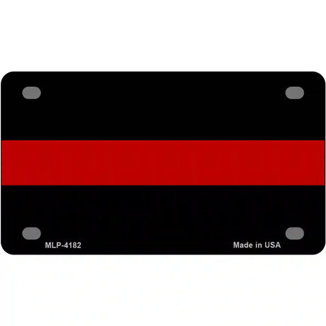 Thin Red Line Fire Metal Novelty License Plate 4" x 2.2" (MLP)