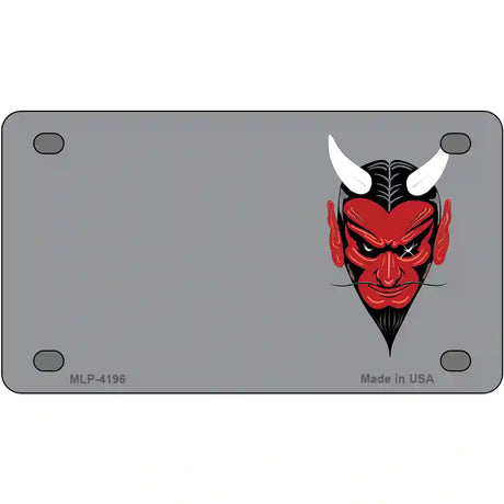 Devil Offset Metal Novelty License Plate 4" x 2.2" (MLP)