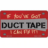 Duct Tape Metal Novelty License Plate 4" x 2.2" (MLP)