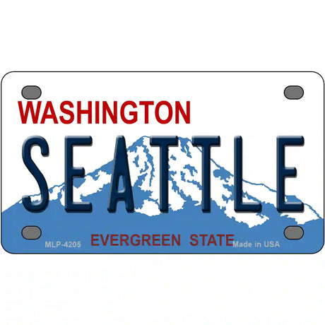 Seattle Washington Novelty Metal Novelty License Plate 4" x 2.2" (MLP)