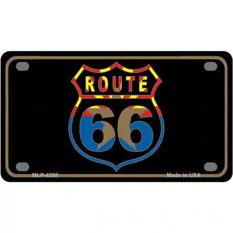 Route 66 Logo Arizona Flag Metal Novelty License Plate 4" x 2.2" (MLP)