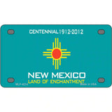 New Mexico Teal Blank Novelty Metal License Plate 4" x 2.2" (MLP)