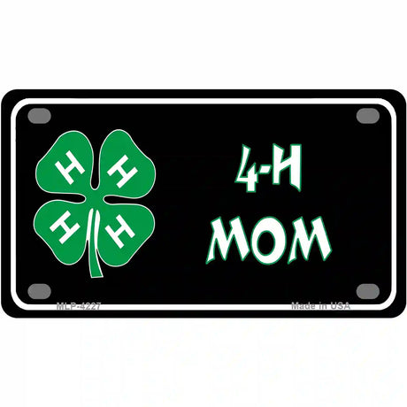 4-H Mom Metal Novelty License Plate 4" x 2.2" (MLP)