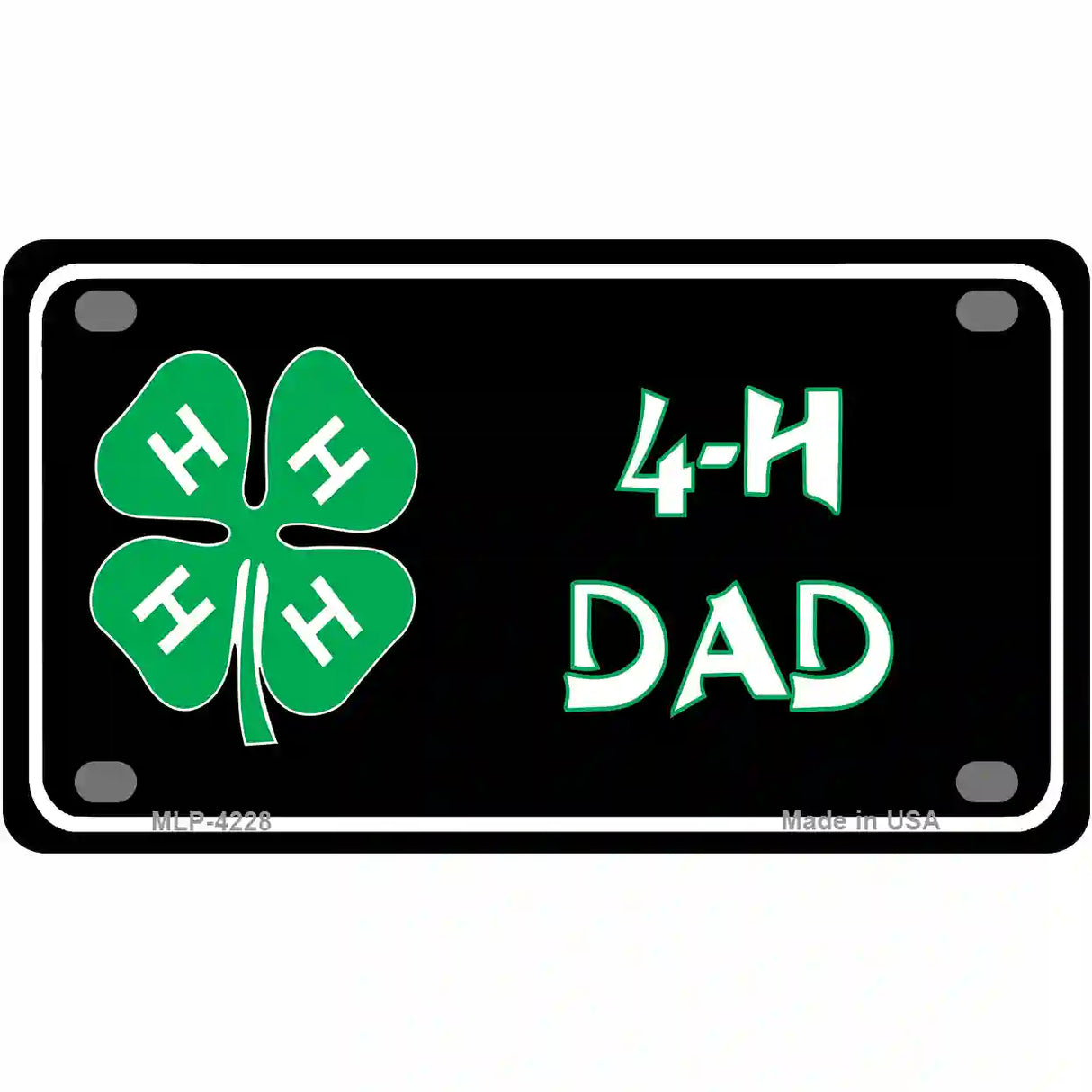 4-H Dad Metal Novelty License Plate 4" x 2.2" (MLP)