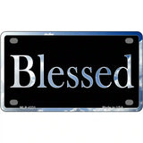 Blessed Blue Sky Cloud Metal Novelty License Plate 4" x 2.2" (MLP)