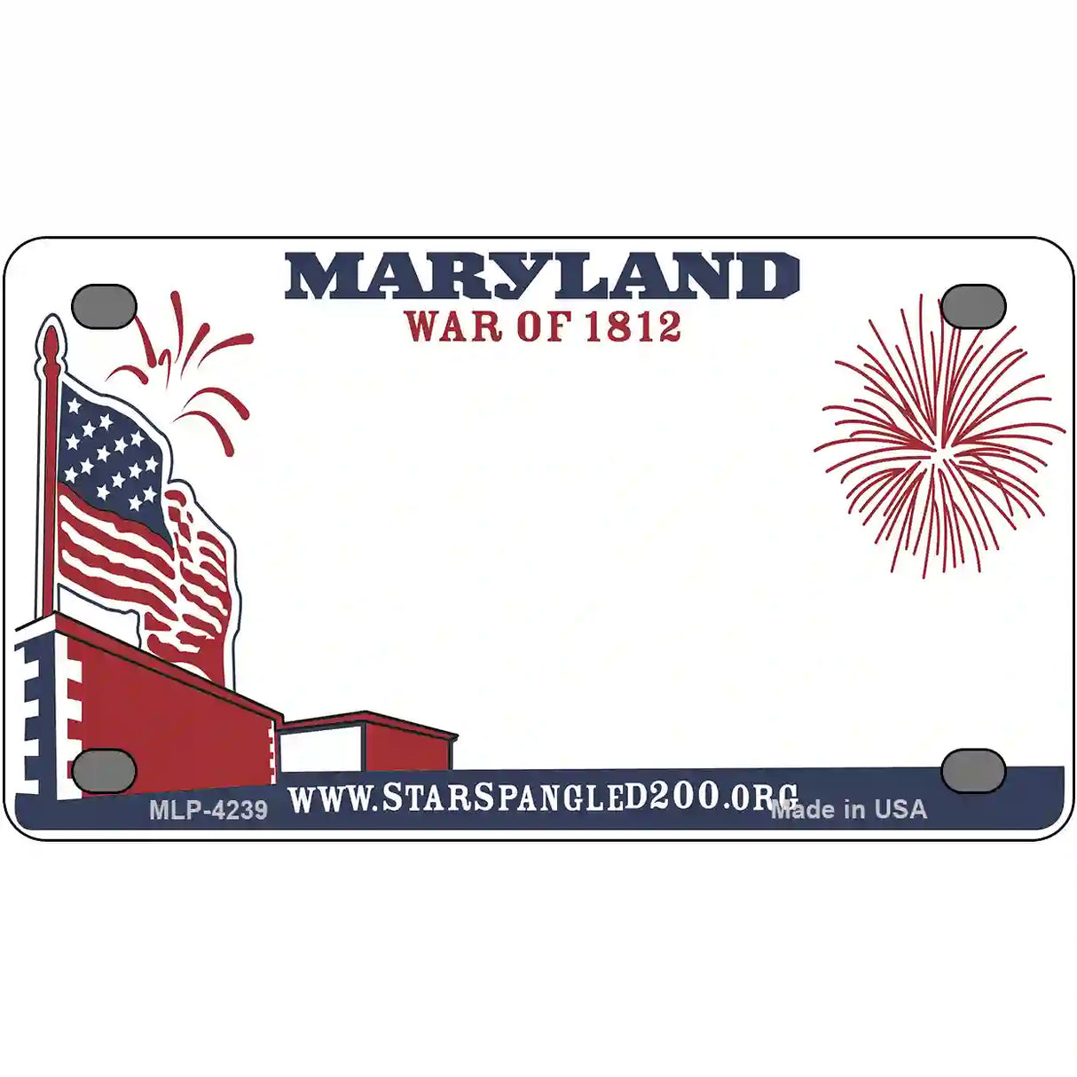 Maryland State Novelty Metal License Plate 4" x 2.2" (MLP)