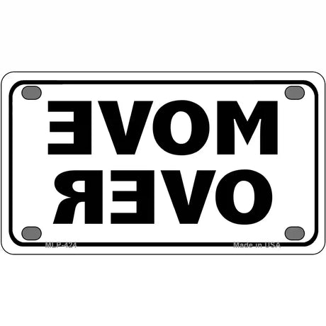 Move Over Metal Novelty License Plate 4" x 2.2" (MLP)