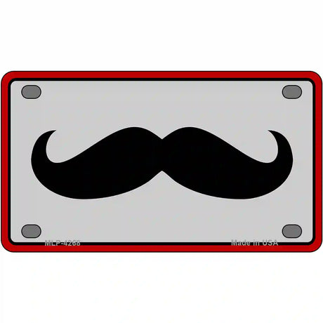 Mustache Novelty Metal Novelty License Plate 4" x 2.2" (MLP)