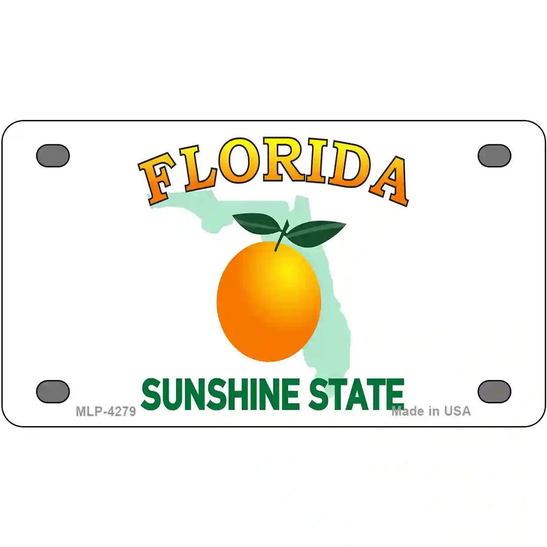 Florida Novelty State Metal License Plate 4" x 2.2" (MLP)