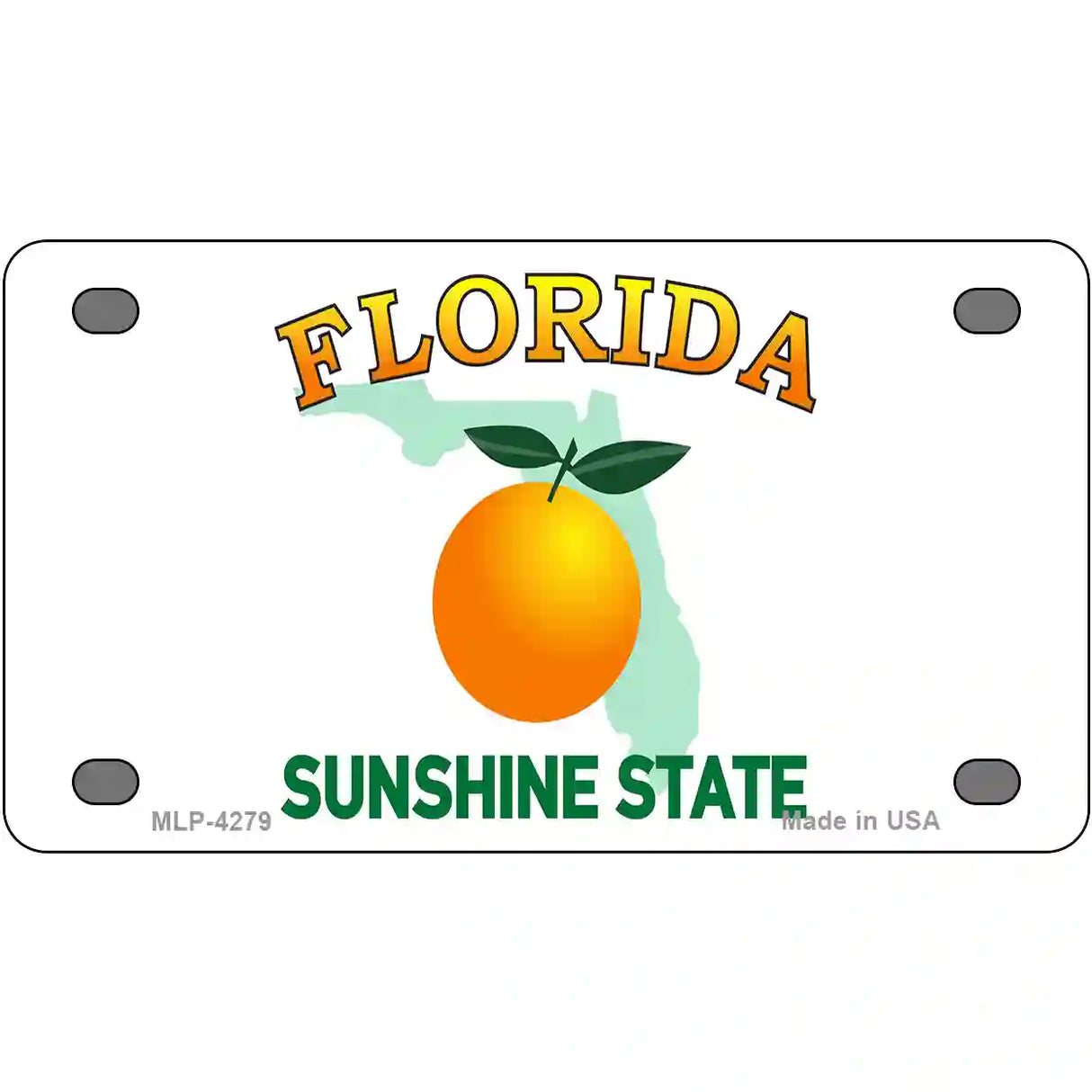 Florida Novelty State Metal License Plate 4" x 2.2" (MLP)