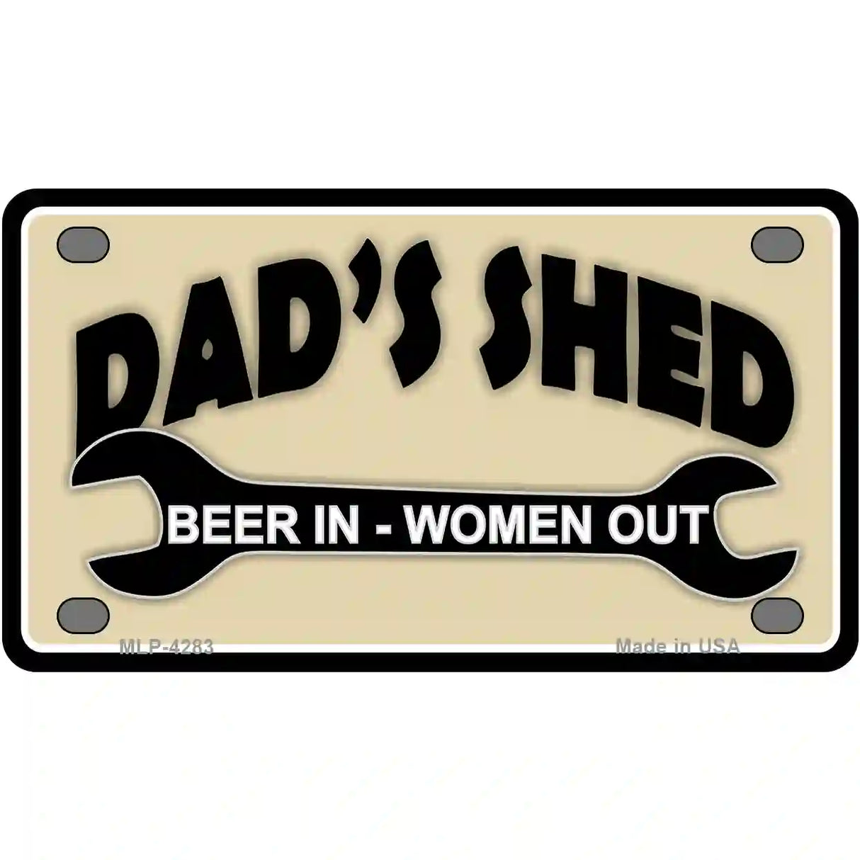 Beer In Women Out Metal Novelty License Plate 4" x 2.2" (MLP)