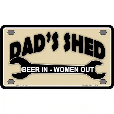 Beer In Women Out Metal Novelty License Plate 4" x 2.2" (MLP)