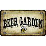 Beer Garden Metal Novelty License Plate 4" x 2.2" (MLP)