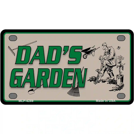 Dads Garden Metal Novelty License Plate 4" x 2.2" (MLP)