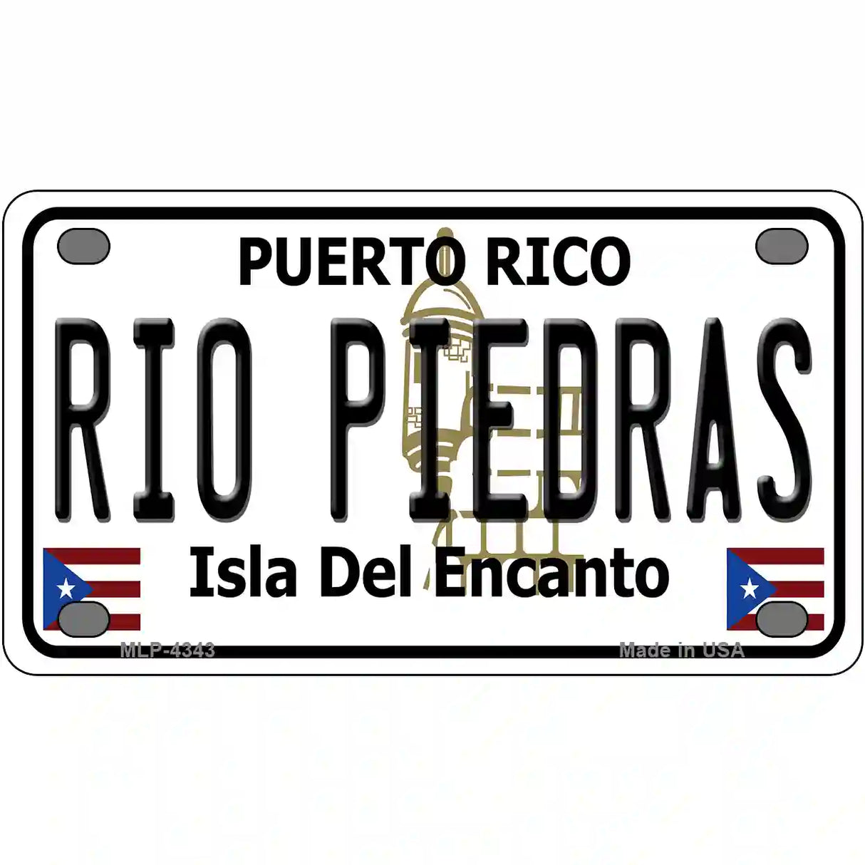 Rio Piedra Puerto Rico Metal Novelty License Plate 4" x 2.2" (MLP)