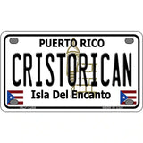 Cristorican Puerto Rico Metal Novelty License Plate 4" x 2.2" (MLP)