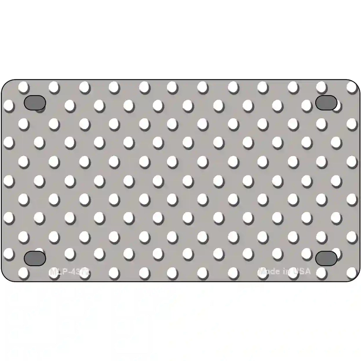 Grey White Polka Dot Metal Novelty License Plate LP-4372 4" x 2.2" (MLP)