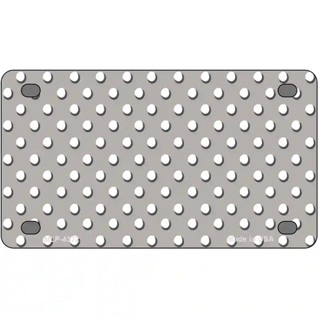 Grey White Polka Dot Metal Novelty License Plate LP-4372 4" x 2.2" (MLP)