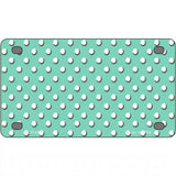 Mint White Polka Dot Metal Novelty License Plate LP-4379 4" x 2.2" (MLP)