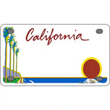 California Novelty State Blank Metal License Plate 4" x 2.2" (MLP)