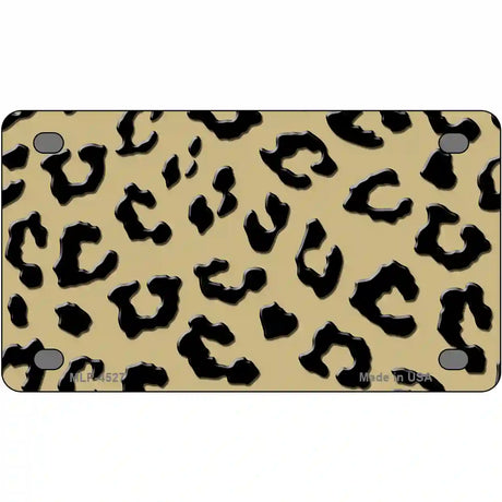 Gold Black Cheetah Metal Novelty License Plate 4" x 2.2" (MLP)