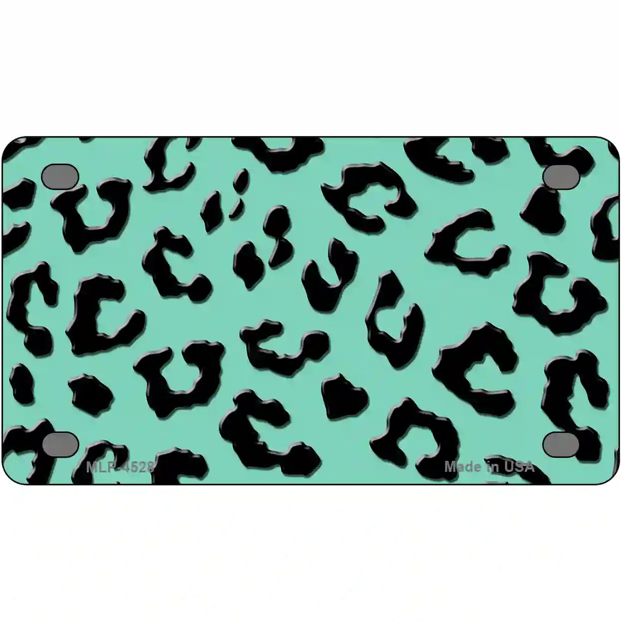 Mint Black Cheetah Metal Novelty License Plate 4" x 2.2" (MLP)