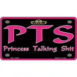 P.T.S. Metal Novelty License Plate 4" x 2.2" (MLP)