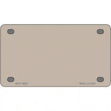 Tan Solid Metal Novelty License Plate 4" x 2.2" (MLP)