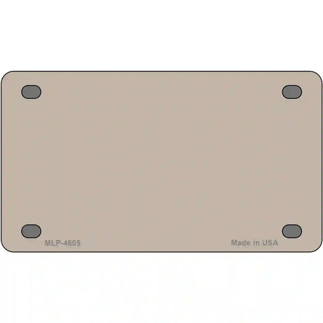 Tan Solid Metal Novelty License Plate 4" x 2.2" (MLP)