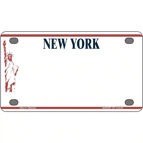 New York Novelty State Blank Metal License Plate 4" x 2.2" (MLP)