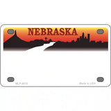 Nebraska Amber Blank Novelty Metal License Plate 4" x 2.2" (MLP)