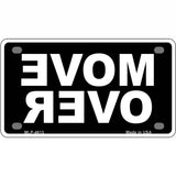 Move Over Black Metal Novelty License Plate 4" x 2.2" (MLP)