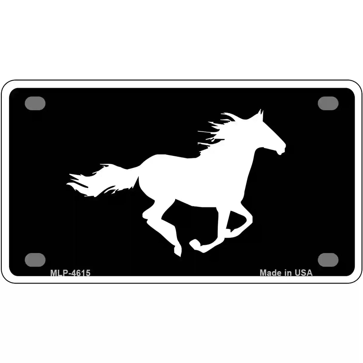 Running Horse Novelty Metal License Plate 4" x 2.2" (MLP)