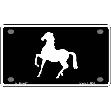 Horse Silhouette Novelty Metal License Plate 4" x 2.2" (MLP)