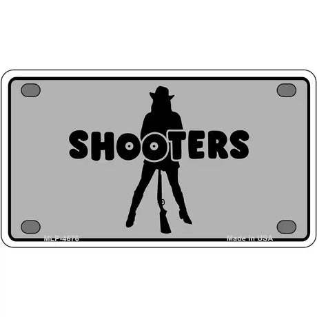 Shooters Metal Novelty License Plate 4" x 2.2" (MLP)