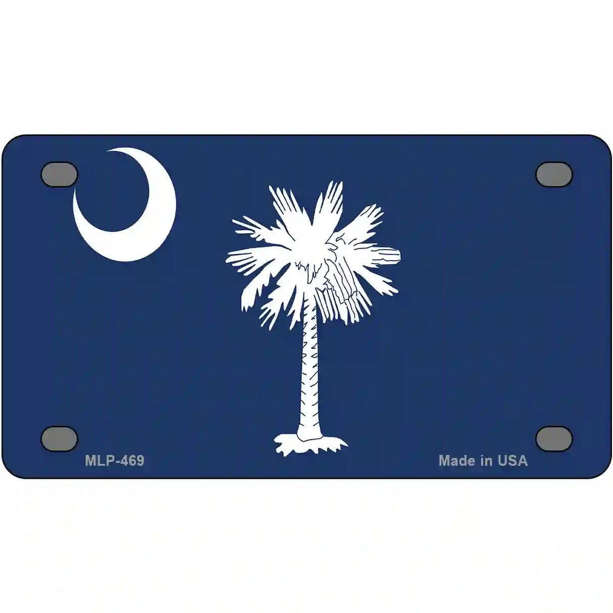 South Carolina State Flag Metal Novelty License Plate 4" x 2.2" (MLP)