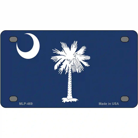 South Carolina State Flag Metal Novelty License Plate 4" x 2.2" (MLP)