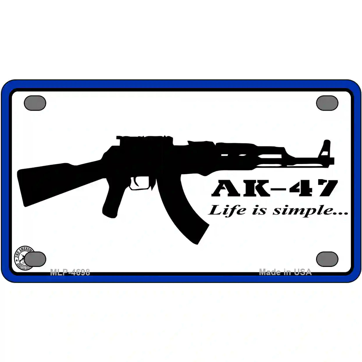 Life Is Simple Metal Novelty License Plate 4" x 2.2" (MLP)