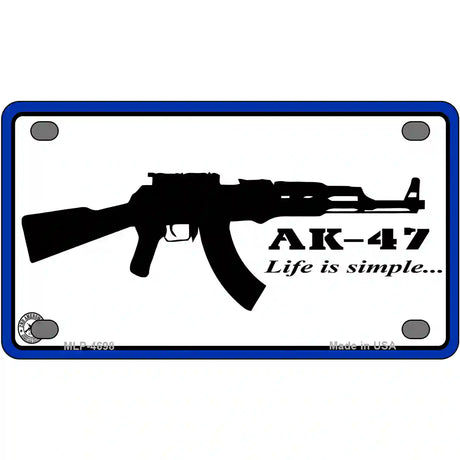 Life Is Simple Metal Novelty License Plate 4" x 2.2" (MLP)