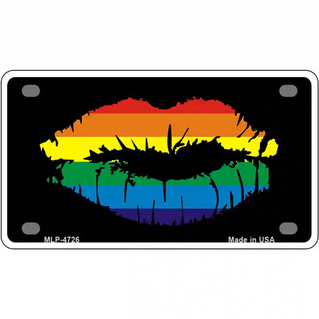 Lips Metal Novelty License Plate 4" x 2.2" (MLP)