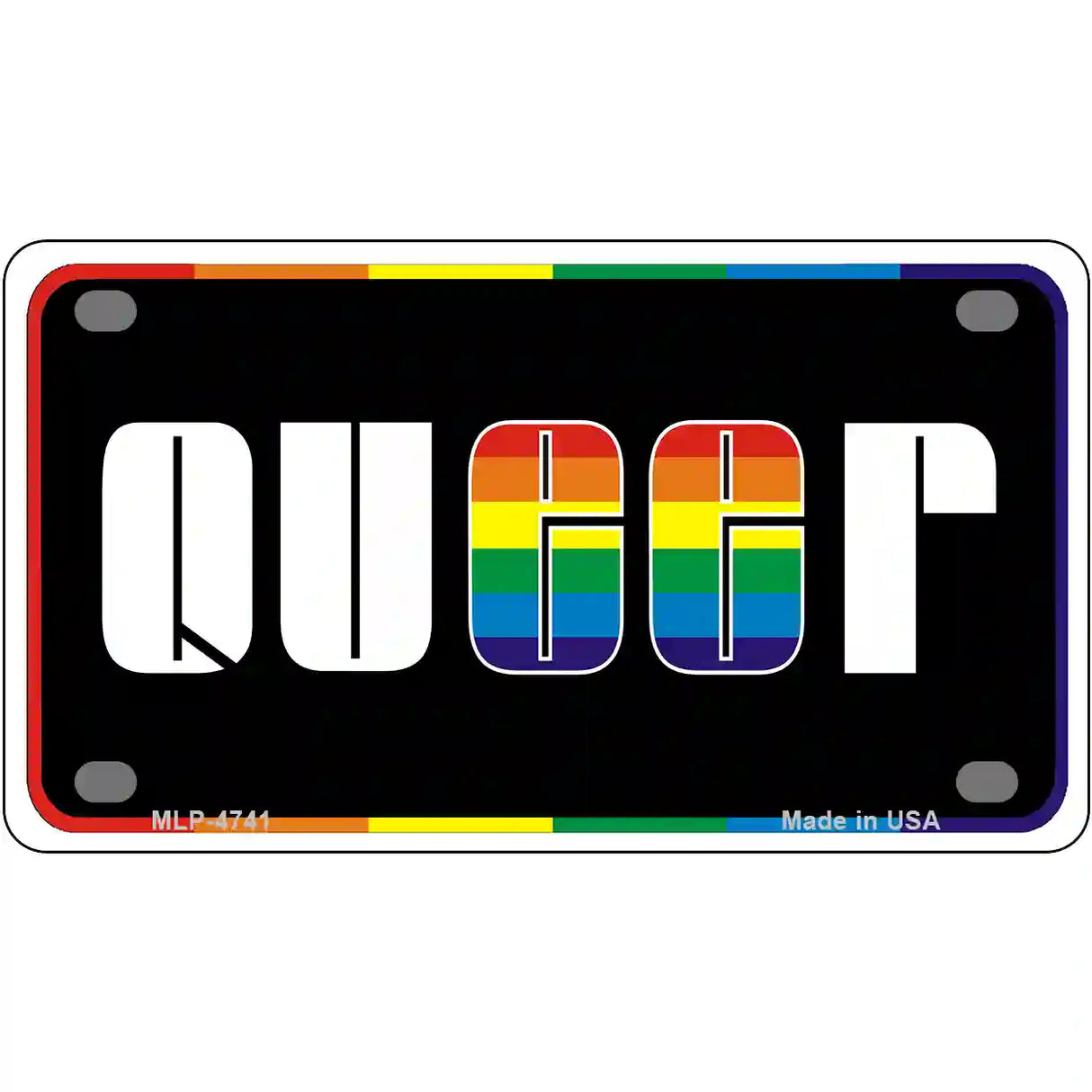 Queer Metal Novelty License Plate 4" x 2.2" (MLP)