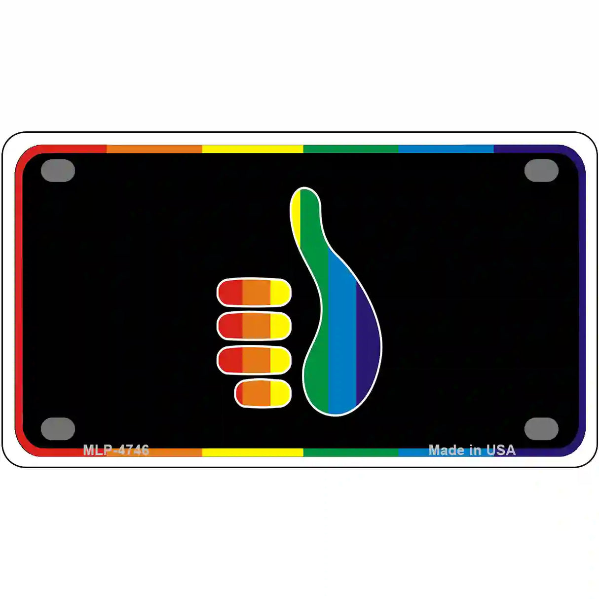 Thumbs Up Metal Novelty License Plate 4" x 2.2" (MLP)