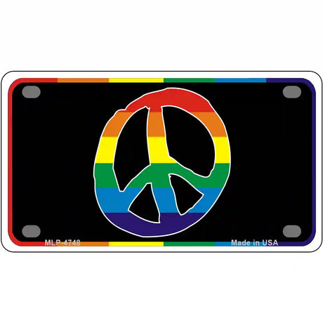 Peace Sign Metal Novelty License Plate 4" x 2.2" (MLP)